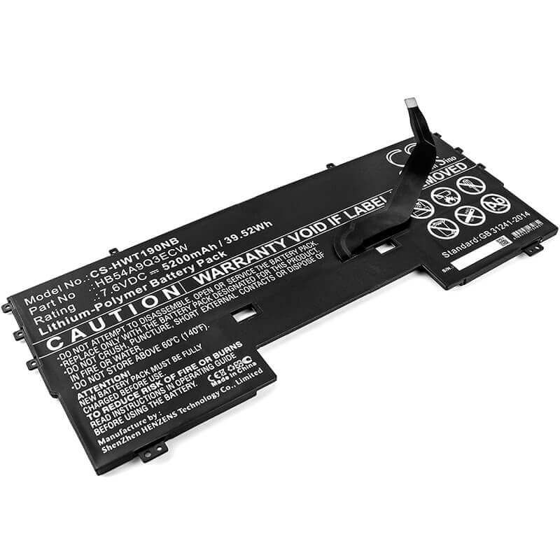 Batterie pour Huawei, Matebook X, Wt-w09, Wt-w19 7.6v, 5200mah - 39.52wh Notebook, Laptop Cameron Sino Technology Limited (Suspendu)