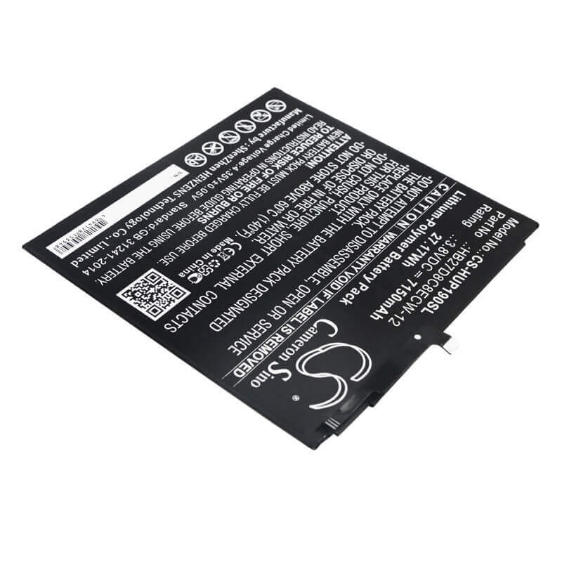 3,8V, Li-Polymère, 7150mAh, Batterie de tablette compatible avec Huawei, Hb27d8c8ecw-12, Matepad Pro, Mrx-al09, 27,17Wh Tablette Cameron Sino Technology Limited