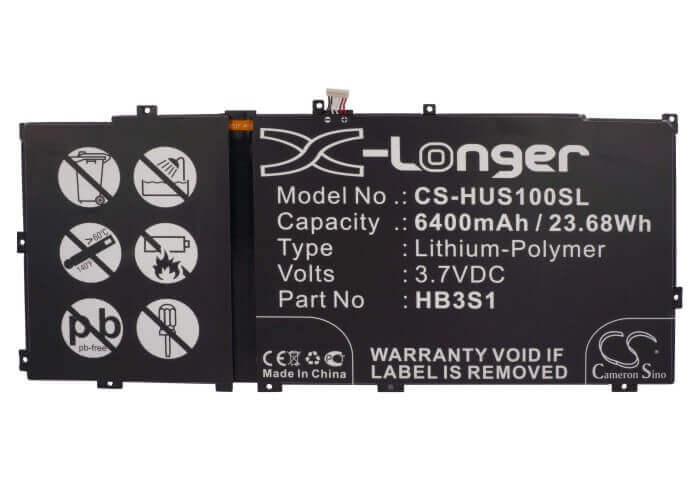 Battery For Huawei Mediaapad 10fhd, Mediaapad S10, Mediaapad S101u 3.7v, 6400mah - 23.68wh Notebook, Laptop Cameron Sino Technology Limited