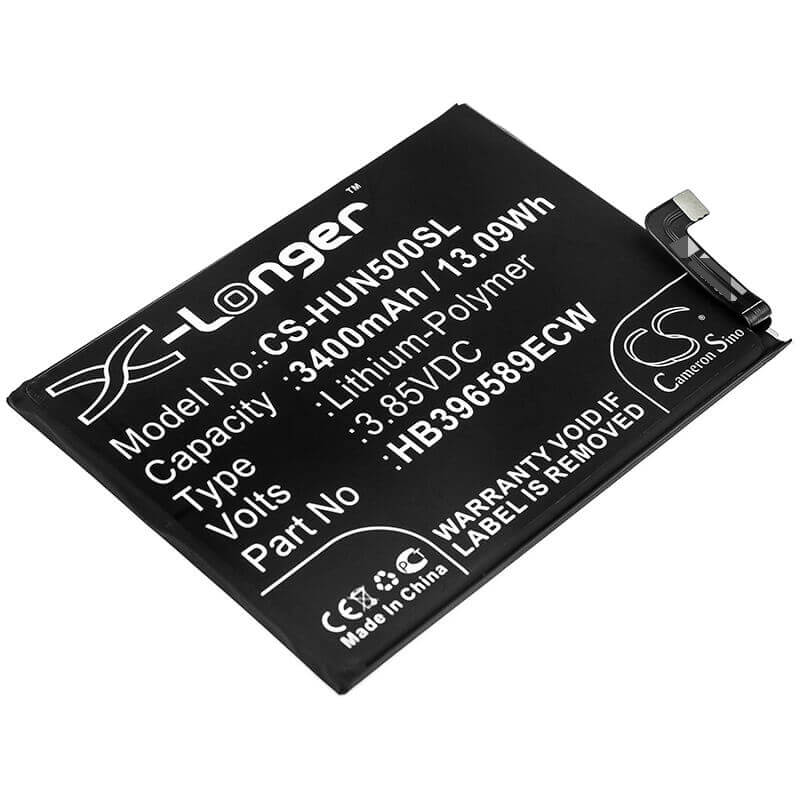 3.85V, Li-Polymer, 3400mAh, SmartPhone battery fits Huawei, Hb396589ecw, Nova 5, Nova 5 Pro, 13.09Wh Mobile, SmartPhone Cameron Sino Technology Limited (Smartphone)