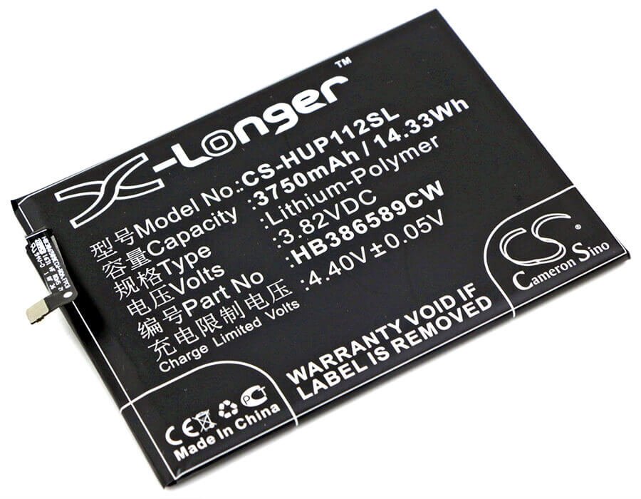 3.82V, Li-Polymer, 3750mAh, SmartPhone battery fits Huawei, Hb386589cw, Berkeley, Bkl-al00, 14.33Wh Mobile, SmartPhone Cameron Sino Technology Limited (Smartphone)