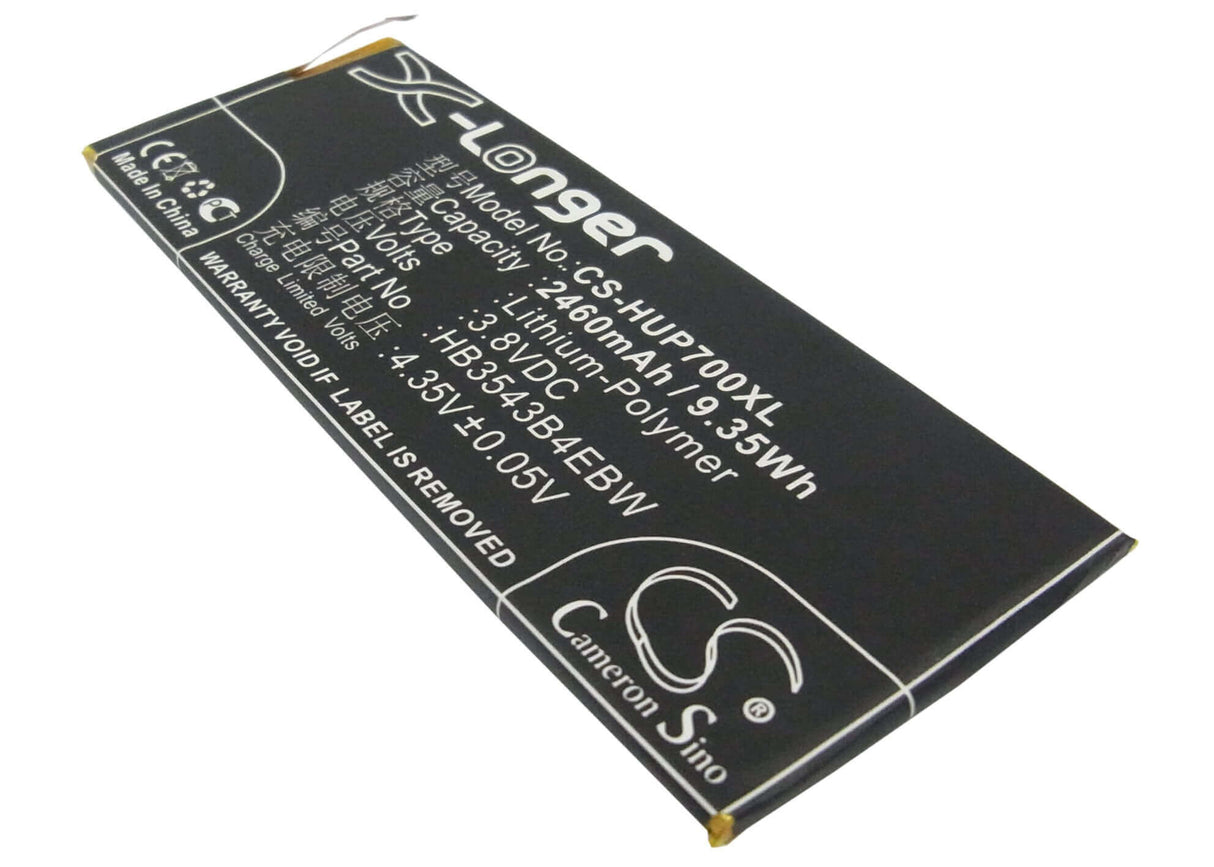 3.8V, Li-Polymer, 2460mAh, SmartPhone battery fits Huawei, Hb3543b4ebw, Ascend P7, Ascend P7-l00, 9.35Wh Mobile, SmartPhone Cameron Sino Technology Limited (Smartphone)