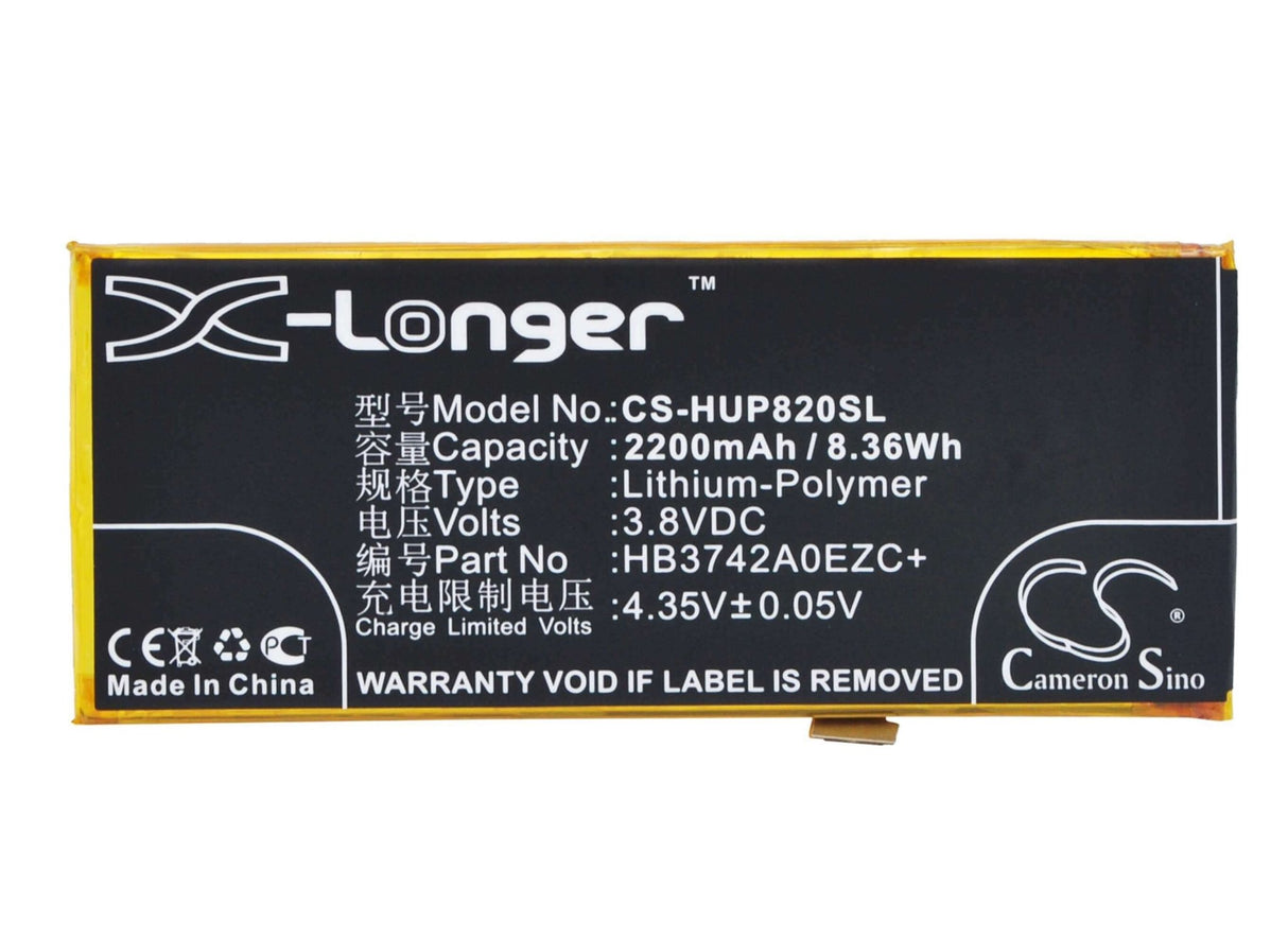 3.8V, Li-Polymer, 2200mAh, batterie de smartphone compatible avec Huawei, Hb3742a0ezc, Ale-cl00, Ale-cl10, 8.36Wh Mobile, Smartphone Cameron Sino Technology Limited (Smartphone)