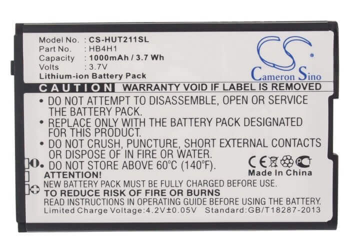 3.7V, Li-ion, 1000mAh, SmartPhone battery fits Coolpad, Virgin Mobile, Huawei, Kpn, Cpld-42, F61, 3.7Wh Mobile, SmartPhone Cameron Sino Technology Limited (Smartphone)
