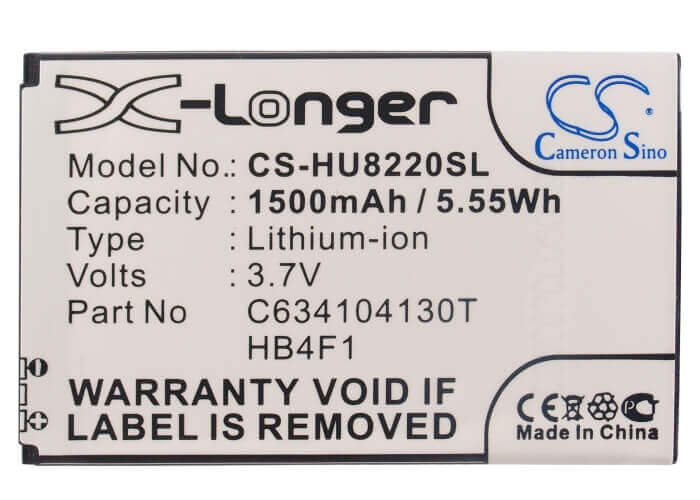 3.7V, Li-ion, 1500mAh, SmartPhone battery fits Mtc, Mегафон, Inq, Lenovo, Huawei, Blu, At&t, B5765620003, Impulse 4g, 5.55Wh Mobile, SmartPhone Cameron Sino Technology Limited (Smartphone)
