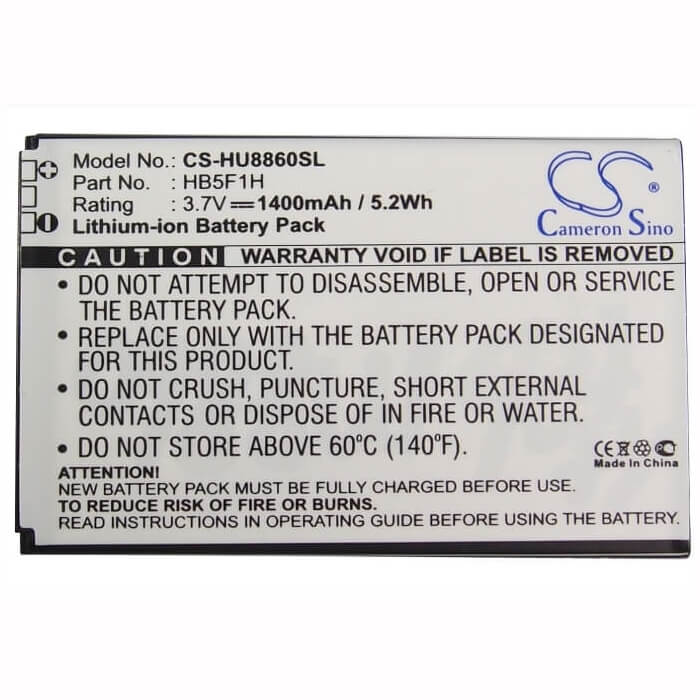 3.7V, Li-ion, 1400mAh, SmartPhone battery fits Metropcs, Huawei, Hb5f1h, Activa 4g, Honor, 5.18Wh Mobile, SmartPhone Cameron Sino Technology Limited (Smartphone)
