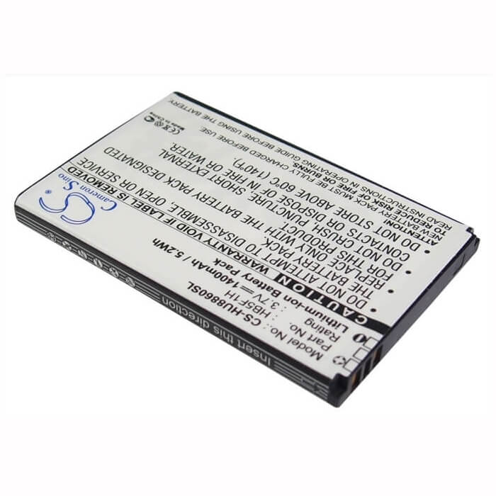 3.7V, Li-ion, 1400mAh, SmartPhone battery fits Metropcs, Huawei, Hb5f1h, Activa 4g, Honor, 5.18Wh Mobile, SmartPhone Cameron Sino Technology Limited (Smartphone)