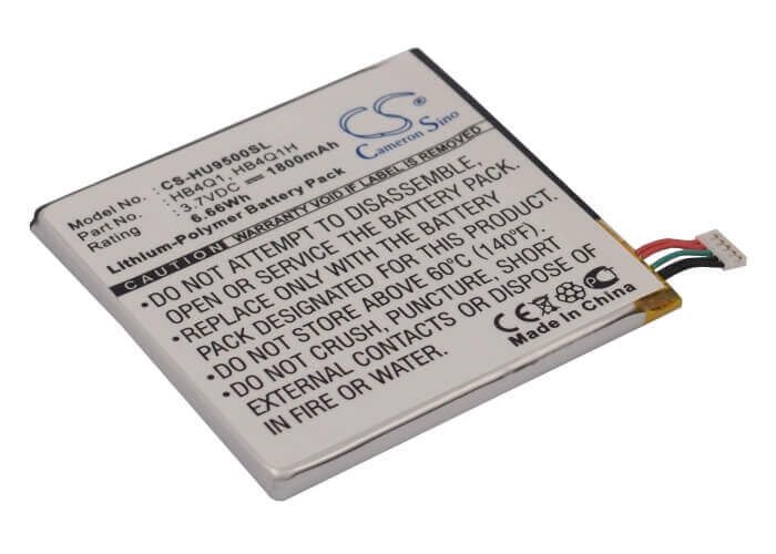 3.7V, Li-Polymer, 1800mAh, SmartPhone battery fits Huawei, Hb4q1, Ascend D Quad Xl, Ascend D1, 6.66Wh Mobile, SmartPhone Cameron Sino Technology Limited (Smartphone)