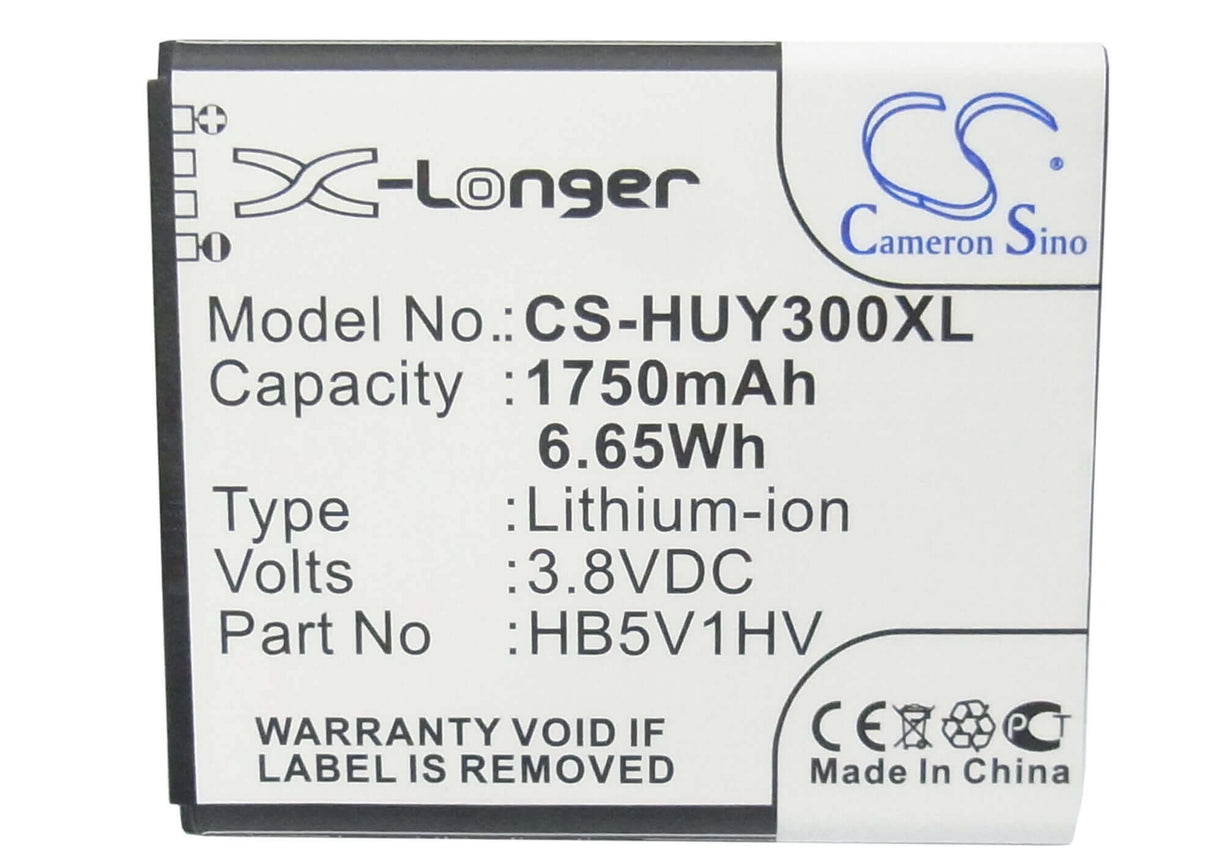 3.8V, Li-ion, 1750mAh, SmartPhone battery fits Huawei, Hb5v1, Ascend G350, Ascend G350-u00, 6.65Wh Mobile, SmartPhone Cameron Sino Technology Limited (Smartphone)