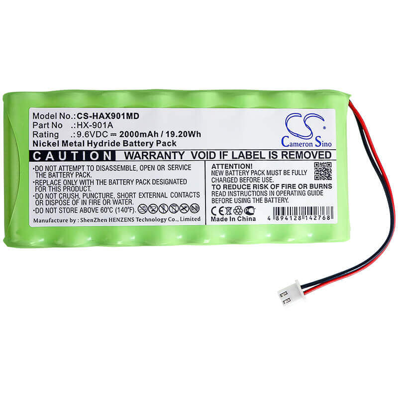 9,6V, Ni-MH, 2000mAh, Batterie médicale compatible avec Huaxi, Hx-901a, 19,20Wh Medical Cameron Sino Technology Limited (Médical)