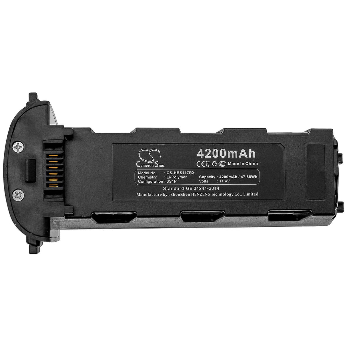 11.4V, Li-Polymer, 4200mAh, Drones battery fits Hubsan, Zino H117s, Zino Pro, 47.88Wh Drones Cameron Sino Technology Limited
