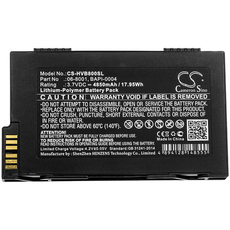 3,7V, Li-Polymère, 4850mAh, Batterie d'équipement compatible avec Humanware, 2228498, BrailleNote, Voicenote Apex, 17,95Wh Équipement, Enquête, Test Cameron Sino Technology Limited