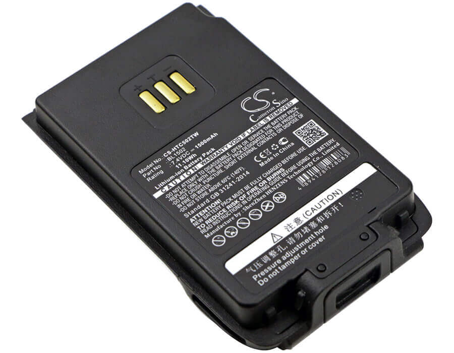 7.4V, Li-ion, 1500mAh, Two-Way Radio battery fits Hyt, Hytera, Bl1502, Pd500, Pd502, 11.1Wh Two-Way Radio Cameron Sino Technology Limited
