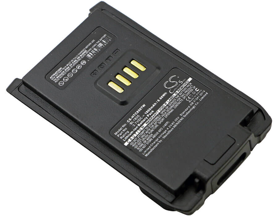 3.7V, Li-ion, 1800mAh, Two-Way Radio battery fits Hyt, Bl1805, Pt850, 6.66Wh Two-Way Radio Cameron Sino Technology Limited