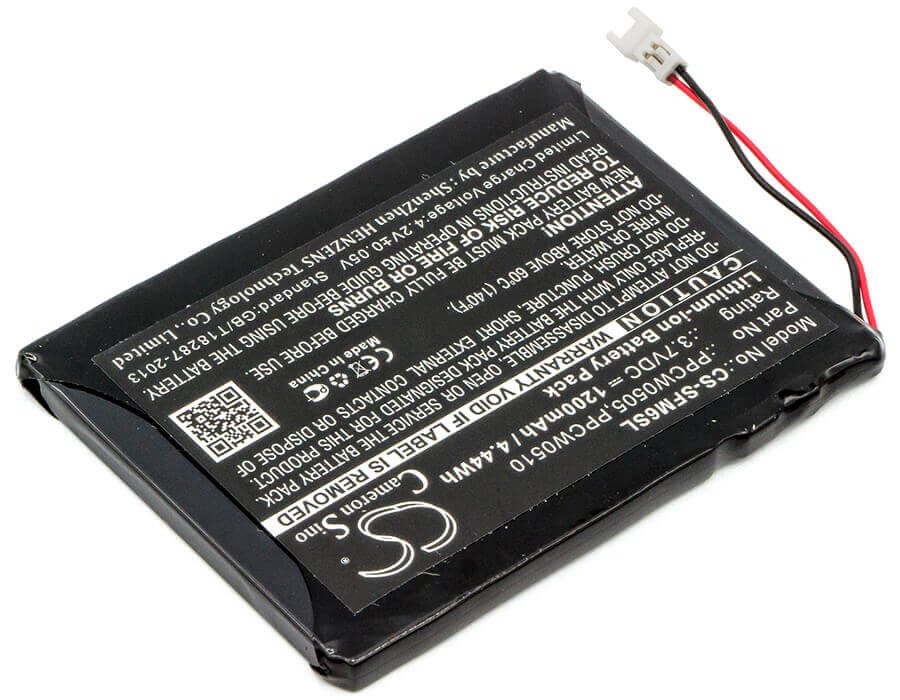3.7V, Li-ion, 1200mAh, Media Player battery fits I-audio, Ppcw0505, X5l 30gb, 4.44Wh Media Player Cameron Sino Technology Limited