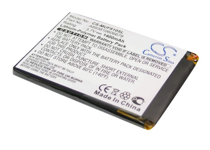 3.7V, Li-Polymer, 1400mAh, SmartPhone battery fits I-mate, 893810606679, 810-f, 5.18Wh Mobile, SmartPhone Cameron Sino Technology Limited (Suspended)