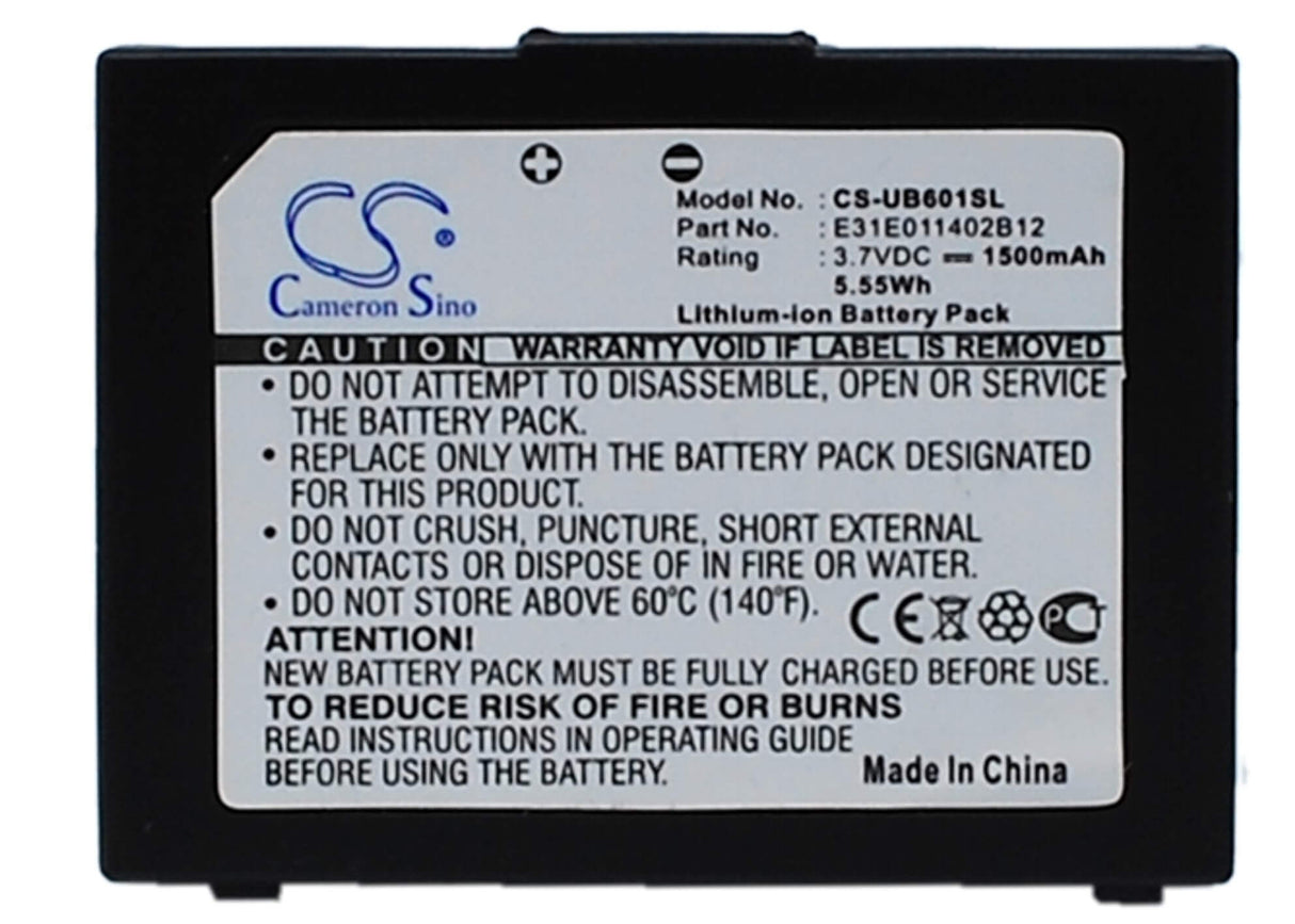 3.7V, Li-ion, 1500mAh, SmartPhone battery fits I-mate, 6027b0015501, Jaq, 5.55Wh Mobile, SmartPhone Cameron Sino Technology Limited (Suspended)