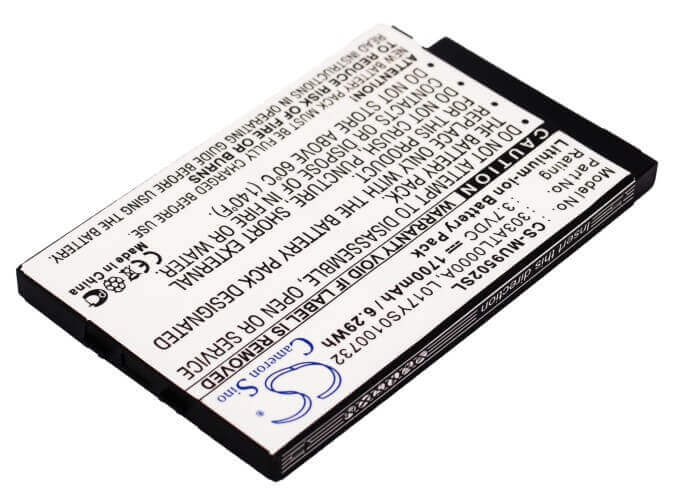 3.7V, Li-Polymer, 1700mAh, SmartPhone battery fits I-mate, 303atl0000a, Ultimate 9502, 6.29Wh Mobile, SmartPhone Cameron Sino Technology Limited (Smartphone)