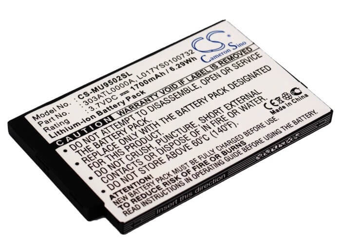 3.7V, Li-Polymer, 1700mAh, SmartPhone battery fits I-mate, 303atl0000a, Ultimate 9502, 6.29Wh Mobile, SmartPhone Cameron Sino Technology Limited (Smartphone)
