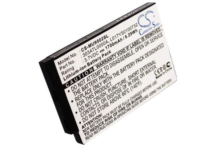 3.7V, Li-Polymer, 1700mAh, SmartPhone battery fits I-mate, 303atl0000a, Ultimate 9502, 6.29Wh Mobile, SmartPhone Cameron Sino Technology Limited (Smartphone)