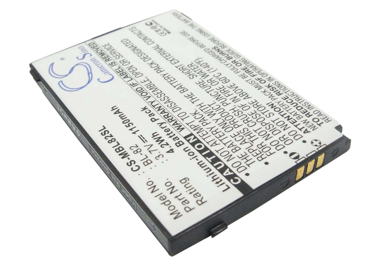 3.7V, Li-ion, 1150mAh, SmartPhone battery fits I-mobile, Bl-82, 2206, 4.26Wh Mobile, SmartPhone Cameron Sino Technology Limited (Suspended)