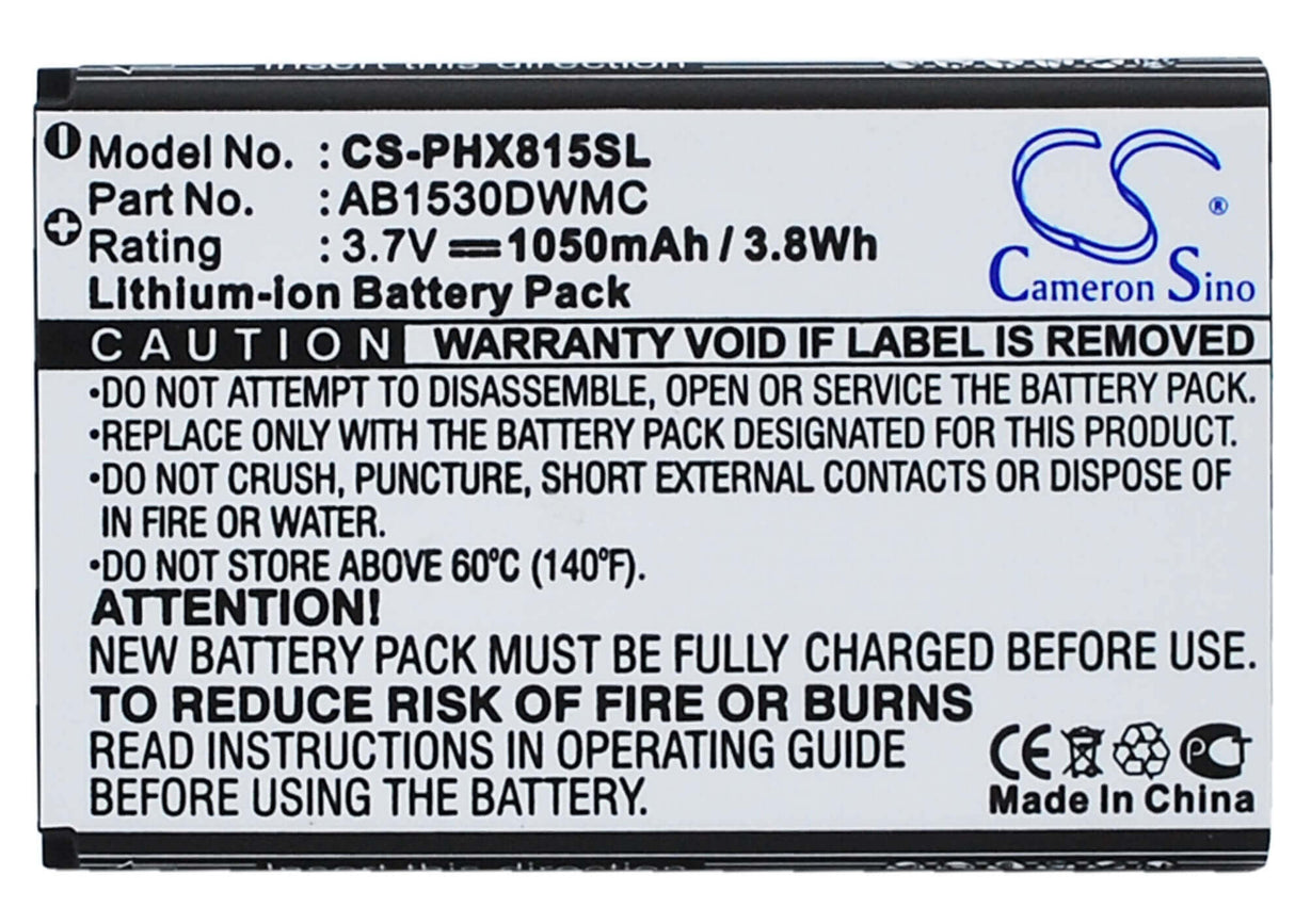 Batterie pour I-mobile I858 3.7v, 1050mah - 3.89wh Mobile, Smartphone Cameron Sino Technology Limited (Suspendu)