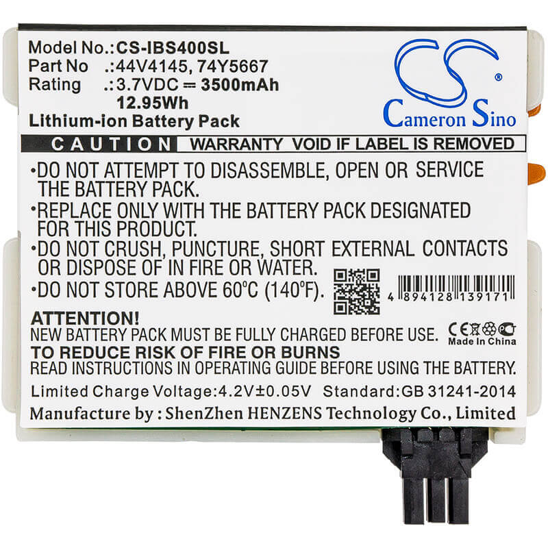 3.7V, Li-ion, 3500mAh, RAID Controller battery fits Ibm, 44v4145, 5679, 57b7, 12.95Wh RAID Controller Cameron Sino Technology Limited