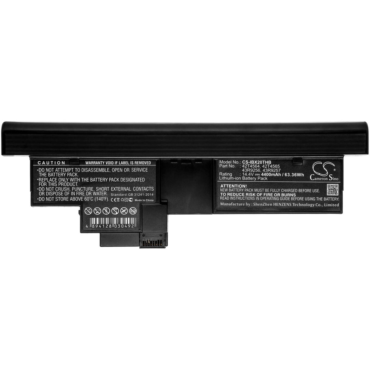 Battery For Ibm, Thinkpad X200 Tablet Pc, Thinkpad X200s Tablet Pc 14.4v, 4400mah - 63.36wh Notebook, Laptop Cameron Sino Technology Limited
