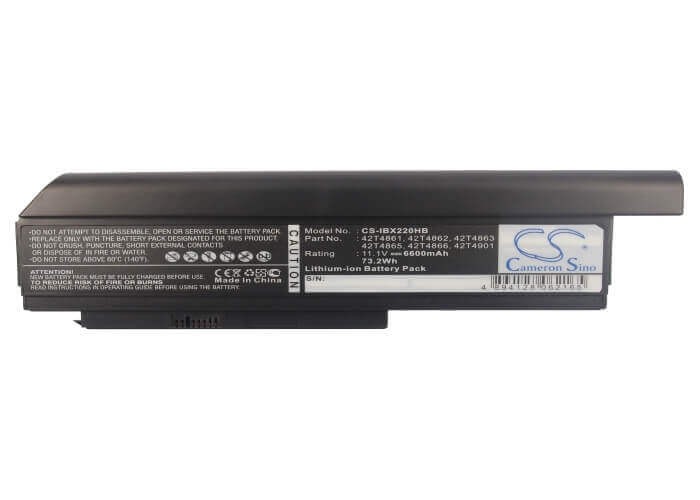 Battery For Ibm Thinkpad X220, Thinkpad X220i, Thinkpad X220s 11.1v, 6600mah - 73.26wh Notebook, Laptop Cameron Sino Technology Limited