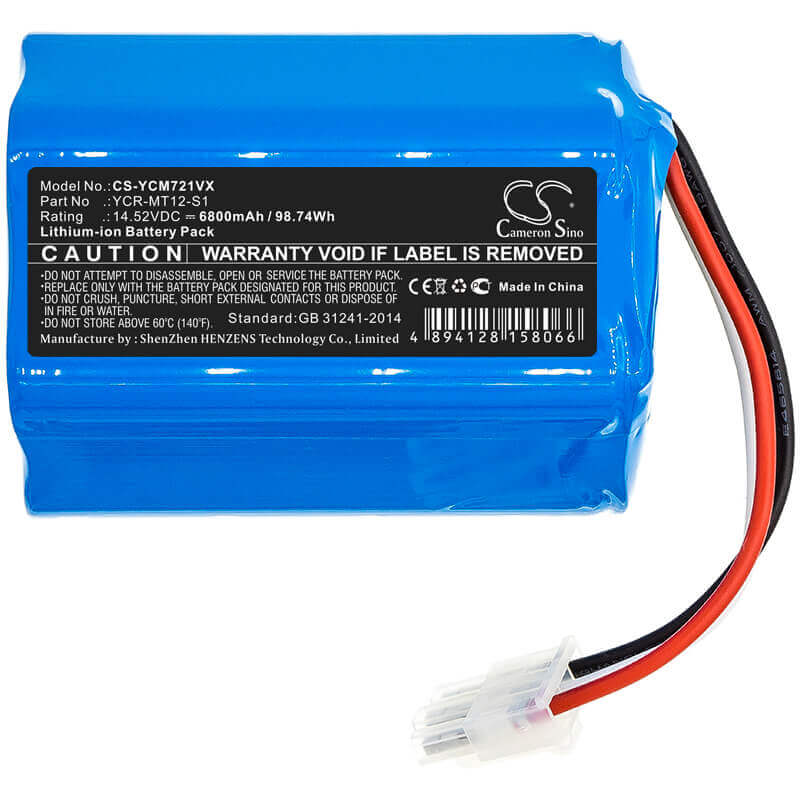 14.52V, Li-ion, 6800mAh, Vacuum battery fits Iclebo, Miele, O5, Omega, Xic013, 98.74Wh Vacuum Cameron Sino Technology Limited