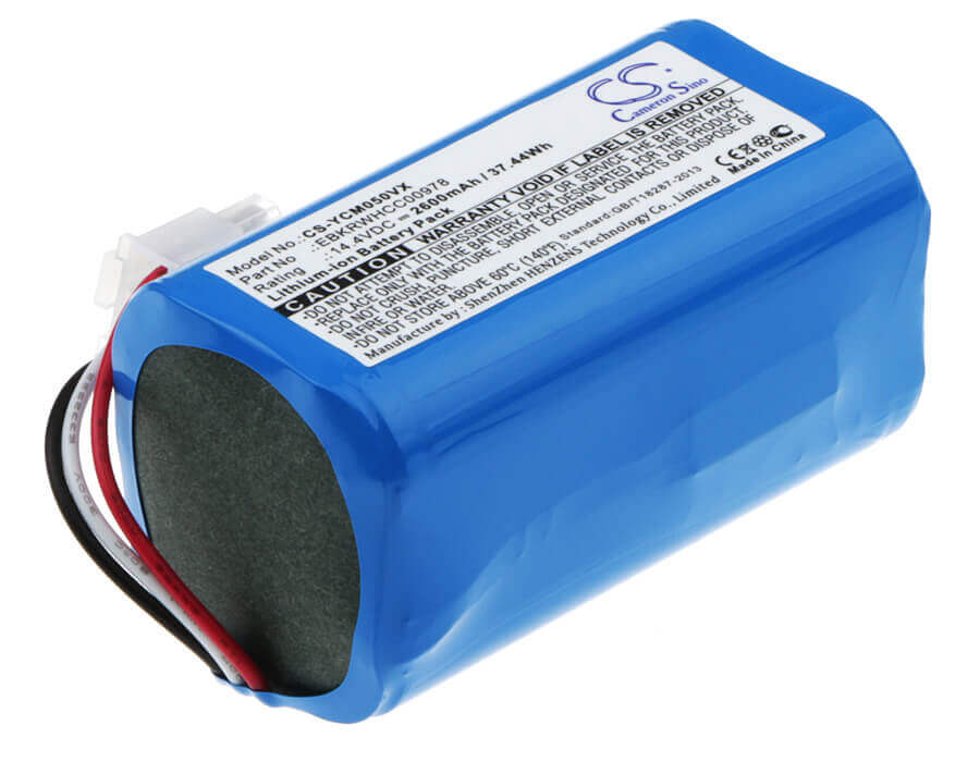 14.4V, Li-ion, 2600mAh, Vacuum battery fits Yujin Robot, Iclebo, Arte, Arte Ycr-m05, Light, 37.44Wh Vacuum Cameron Sino Technology Limited