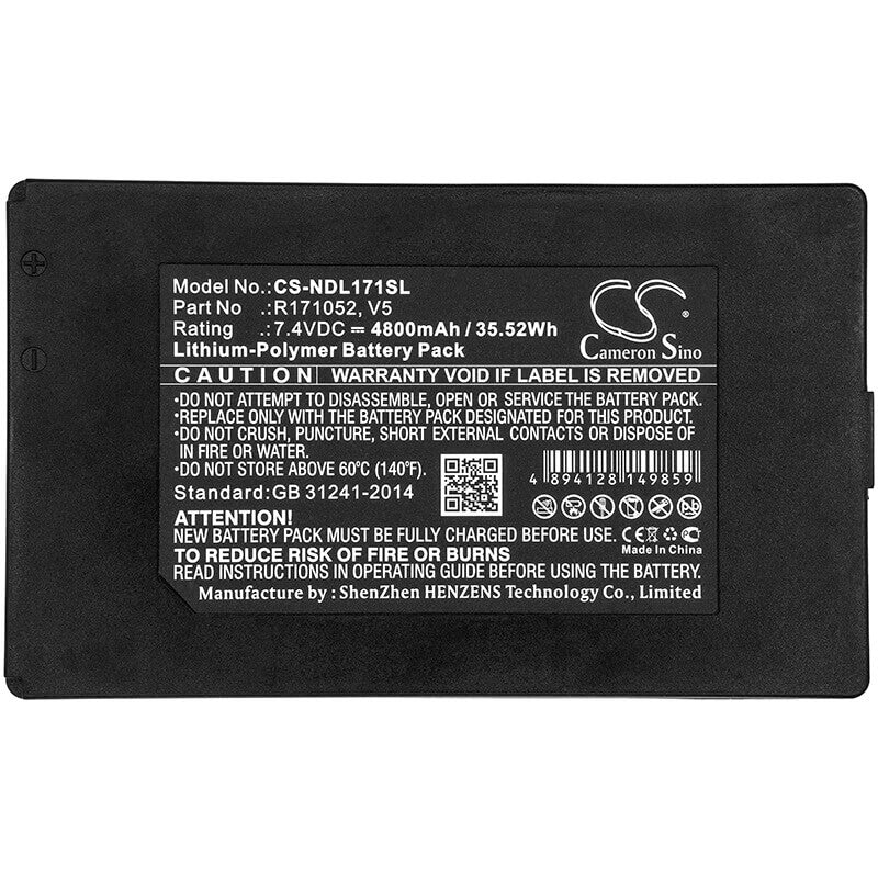 7.4V, Li-Polymer, 4800mAh, Equipment battery fits Ideal, R171052, SecuriTEST IP, 35.52Wh Equipment, Survey, Test Cameron Sino Technology Limited