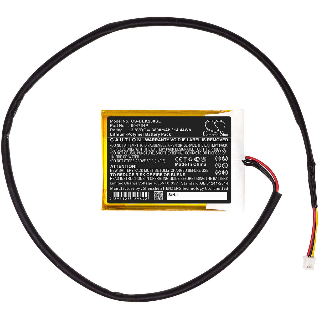 Batterie VR pour Idealens, K2, K2+ 3.8v, 3800mah - 14.44wh VR Cameron Sino Technology Limited
