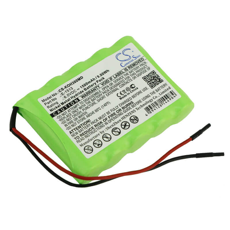6.0V, Ni-MH, 1500mAh, Batterie médicale s'adapte à Iko3, E-1513, Heartmirror Ecg, Heartmirror Ekg, 9.00Wh Medical Cameron Sino Technology Limited (Médical)