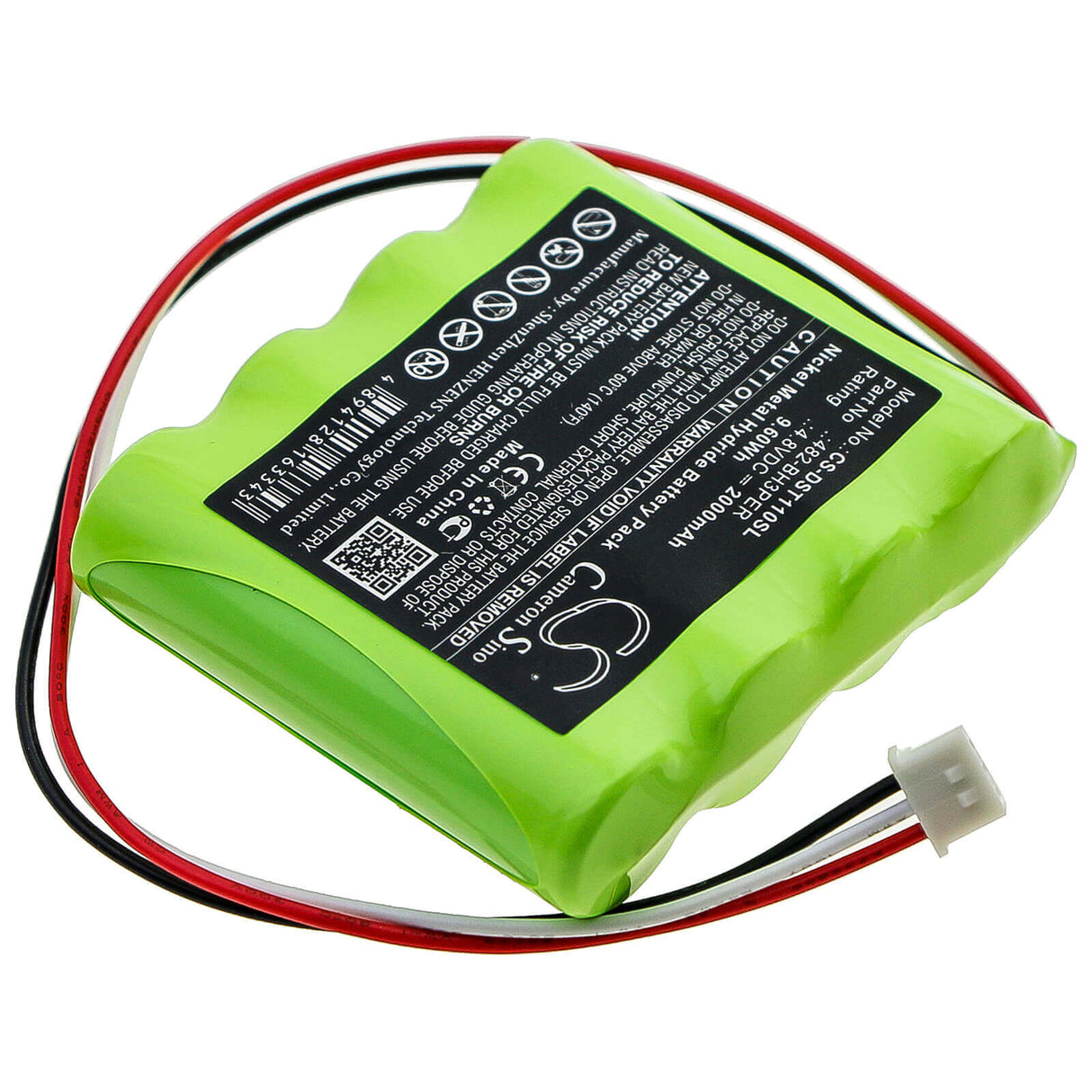 4.8V, Ni-MH, 2000mAh, Batterie d'équipement compatible avec Imada, 482-bh3per, DST-11 Jauge de force numérique, 9.6Wh Équipement, Enquête, Test Cameron Sino Technology Limited