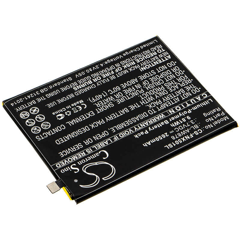 3.7V, Li-Polymer, 2650mAh, SmartPhone battery fits Infinix, Bl-aw878, Infinix Smart, X5010, 9.81Wh Mobile, SmartPhone Cameron Sino Technology Limited (Smartphone)