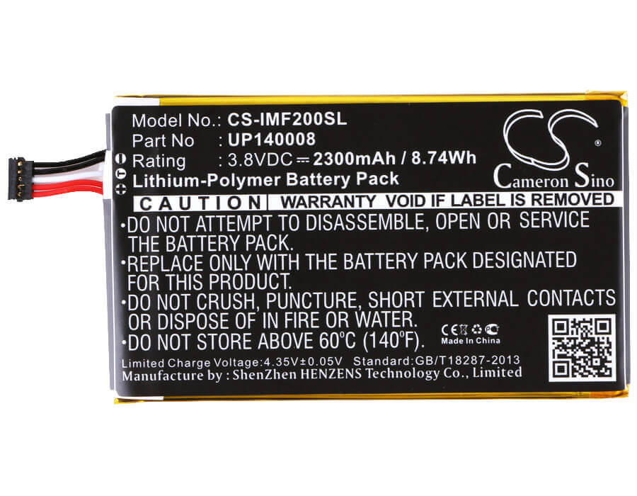 3.8V, Li-Polymer, 1800mAh, SmartPhone battery fits Infocus, Up140008, M2, 6.84Wh Mobile, SmartPhone Cameron Sino Technology Limited (Smartphone)