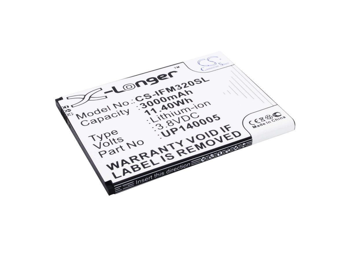 3.8V, Li-Polymer, 3000mAh, SmartPhone battery fits Infocus, Bat-07, M320, M320m, 11.4Wh Mobile, SmartPhone Cameron Sino Technology Limited (Suspended)