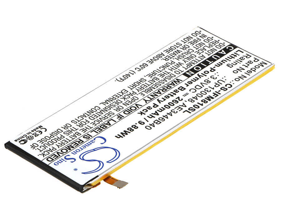 3.8V, Li-Polymer, 2600mAh, SmartPhone battery fits Infocus, Ae3446b40, M810, M810u M810t, 9.88Wh Mobile, SmartPhone Cameron Sino Technology Limited (Suspended)