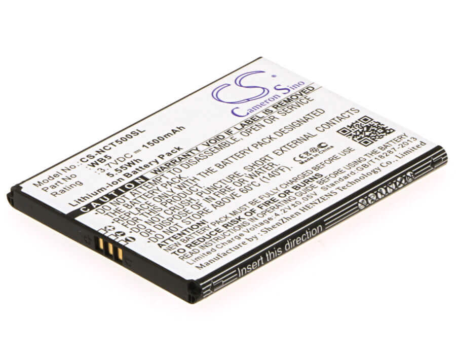 3.7V, Li-ion, 1500mAh, batterie de smartphone compatible avec Inq, Wb5, Cloud Touch, 5.55Wh Mobile, SmartPhone Cameron Sino Technology Limited (Smartphone)