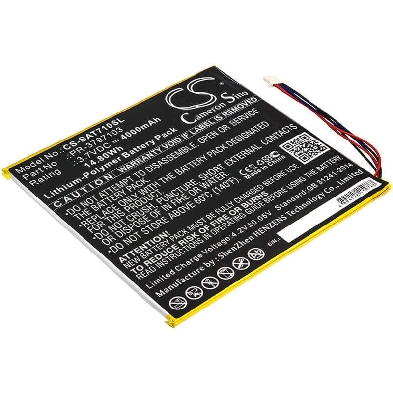 3.7V, Li-Polymer, 4000mAh, Tablet battery fits Insignia, Digiland, Pr-3797103, Dl8006, Quad Core 8", 14.80Wh Tablet Cameron Sino Technology Limited