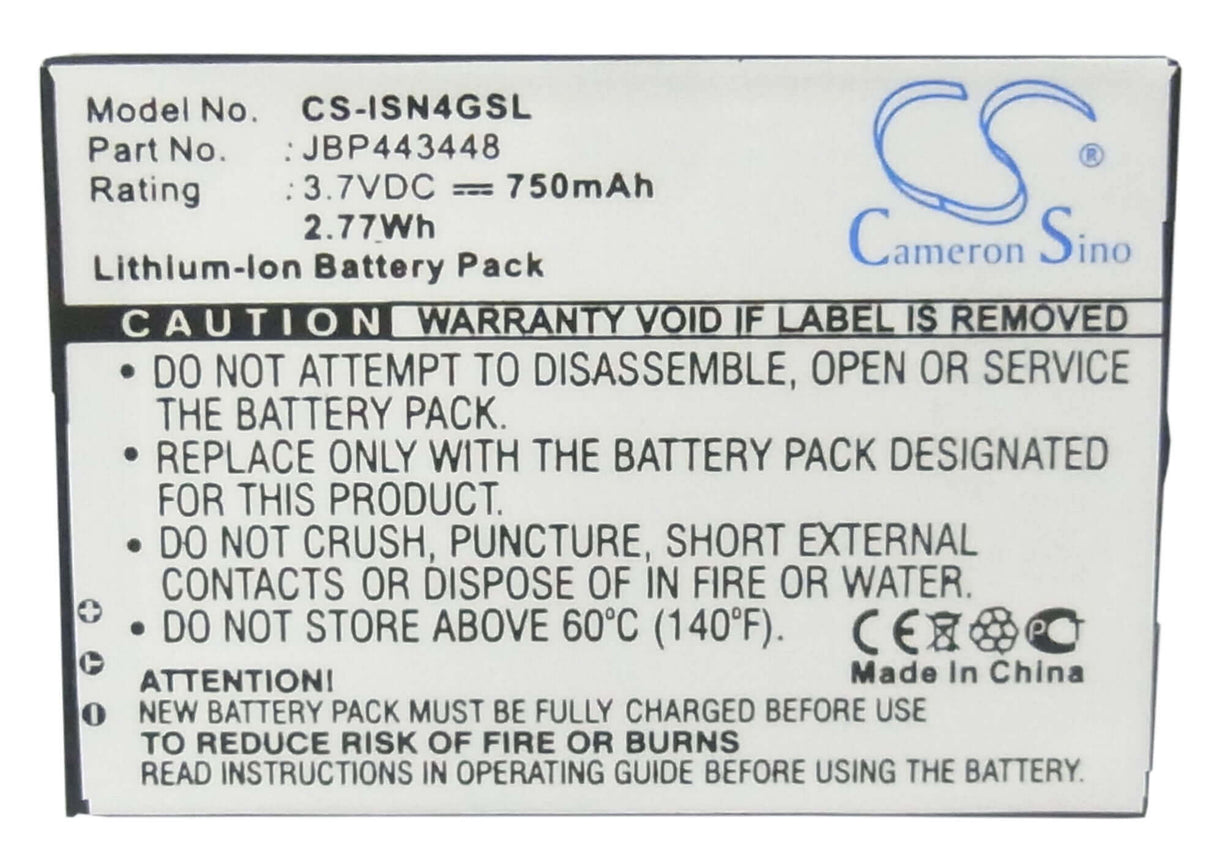 Battery For Insignia Ns-dv4g, Ns-dv2g 3.7v, 750mah - 2.78wh Batteries for Electronics Cameron Sino Technology Limited (Suspended)