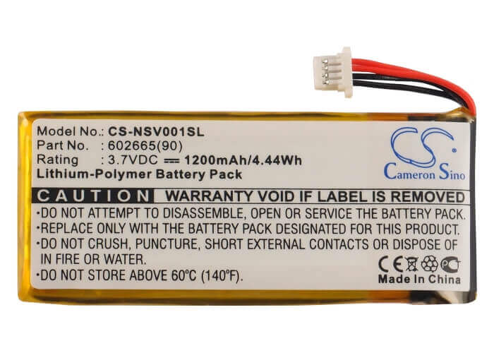 Batterie pour Insignia Ns-nav01 3.7v, 1200mah - 4.44wh Batteries pour l'électronique Cameron Sino Technology Limited (Suspendu)