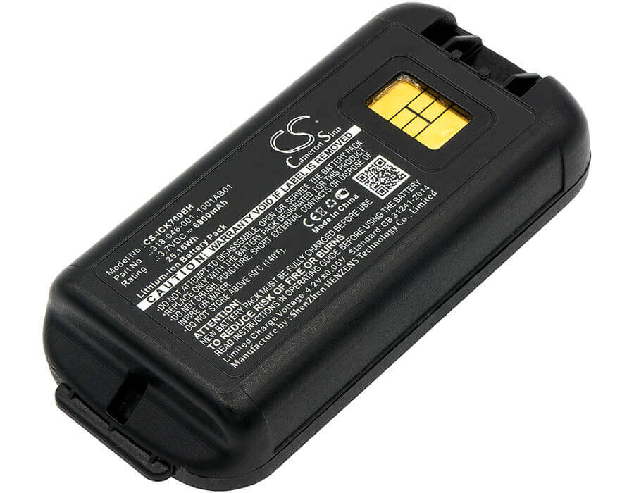 Batterie de scanner de code-barres pour Intermec Ck70, Ck71 3,7v, 6800mah - 25,16wh Scanner de code-barres Cameron Sino Technology Limited