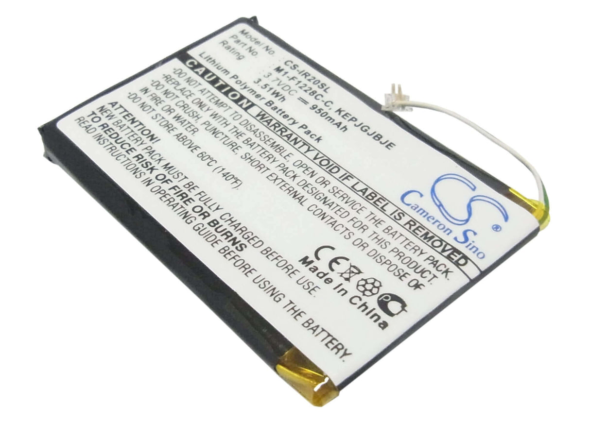 3.7V, Li-Polymer, 950mAh, Media Player battery fits Iriver, Kepjgjbje, Clix 2 2gb, Clix 2 4gb, 3.52Wh Media Player Cameron Sino Technology Limited