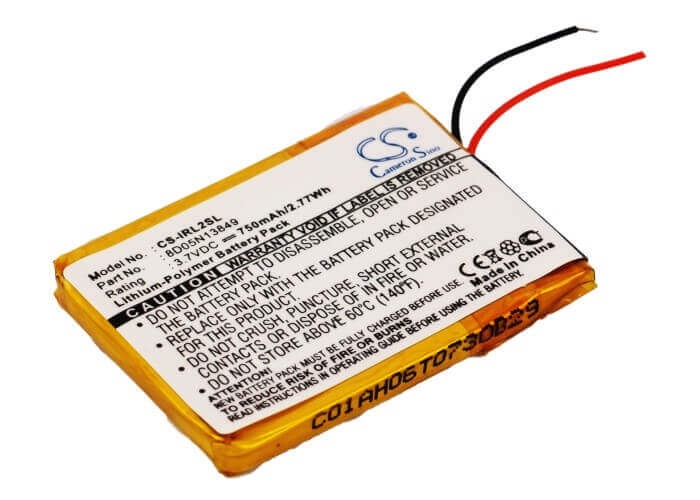 3.7V, Li-Polymer, 750mAh, Media Player battery fits Iriver, 8d05n13849, 1lp4blk, 1lp4pnk, 2.78Wh Media Player Cameron Sino Technology Limited