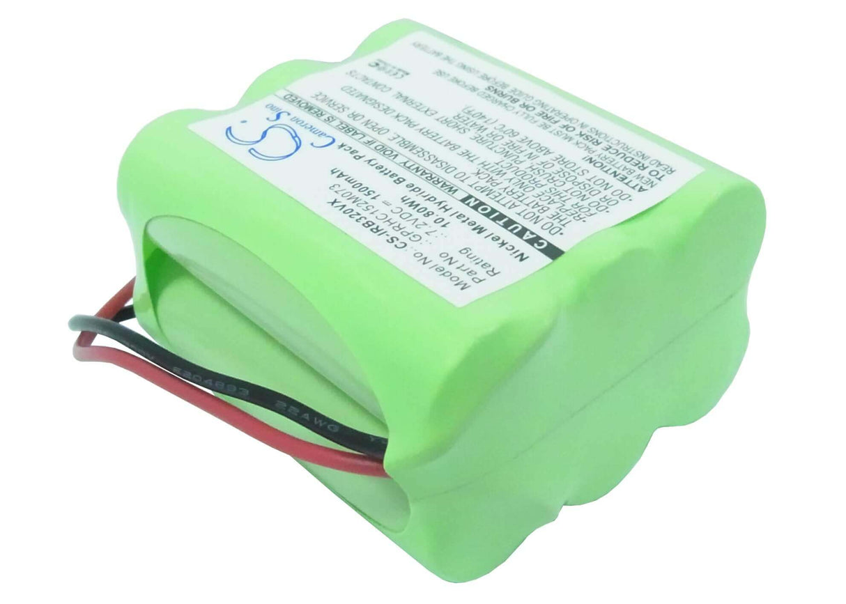 7.2V, Ni-MH, 1500mAh, Vacuum battery fits Irobot, Braava 320, Braava 321, 10.80Wh Vacuum Cameron Sino Technology Limited