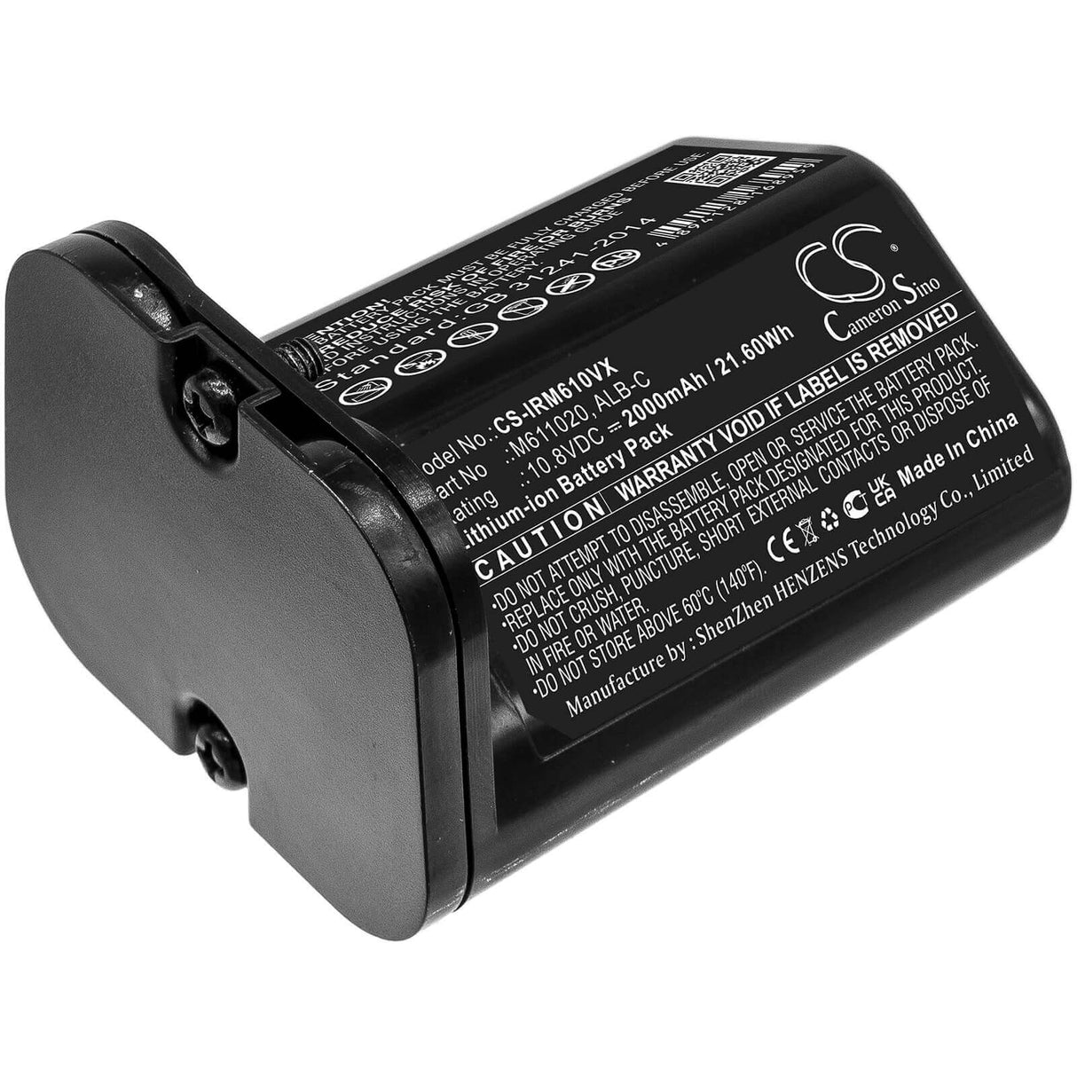 10.8V, Li-ion, 2000mAh, Vacuum battery fits Irobot, Add-n1, Braava Jet M6, M6 Ultimate Robot Mop, 21.60Wh Vacuum Cameron Sino Technology Limited