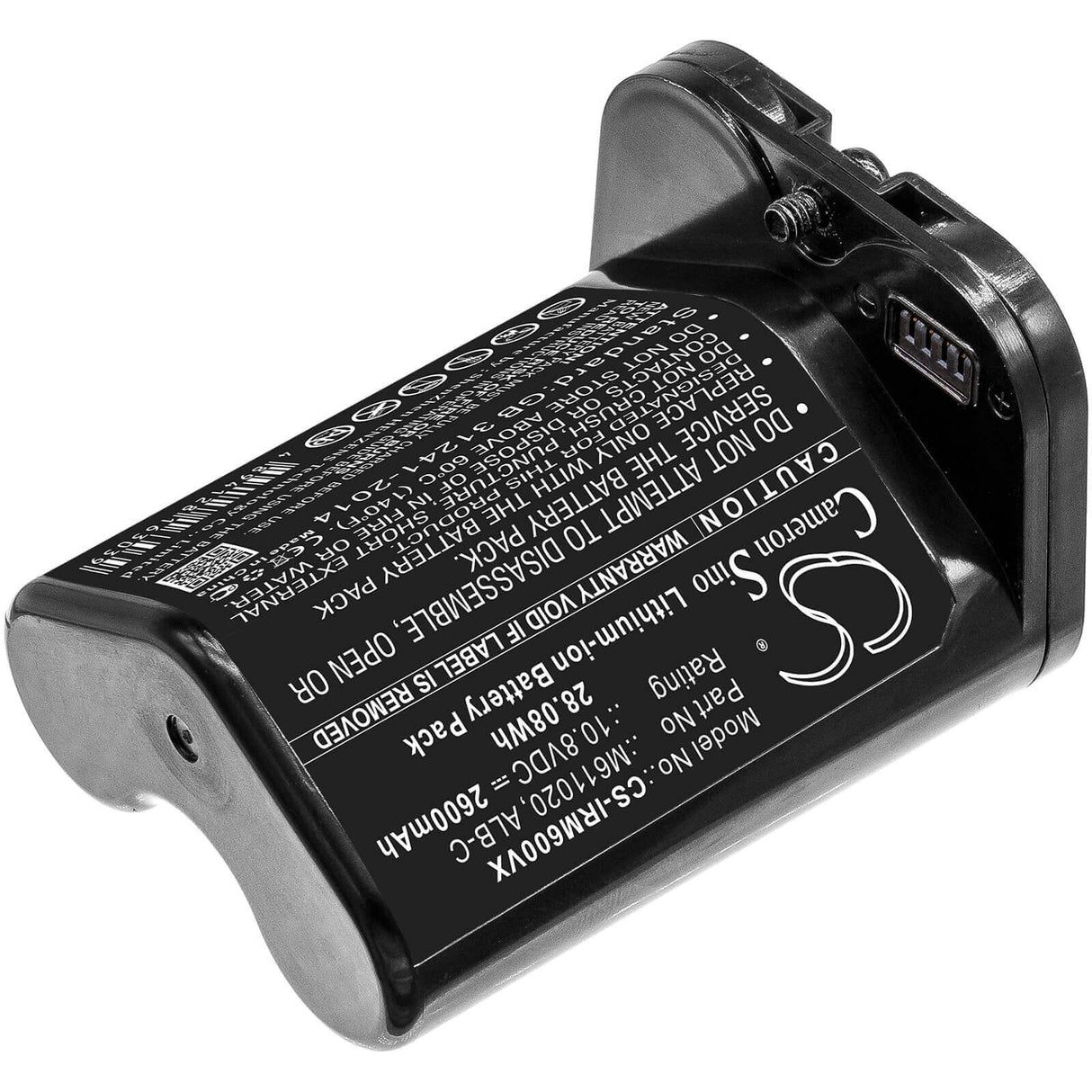 10.8V, Li-ion, 2600mAh, Vacuum battery fits Irobot, Add-n1, Braava Jet M6, M6 Ultimate Robot Mop, 28.08Wh Vacuum Cameron Sino Technology Limited