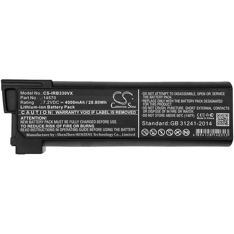 7.2V, Li-ion, 4000mAh, Vacuum battery fits Irobot, Looj 330, Looj 330 Gutter Cleaning Robot, 28.80Wh Vacuum Cameron Sino Technology Limited